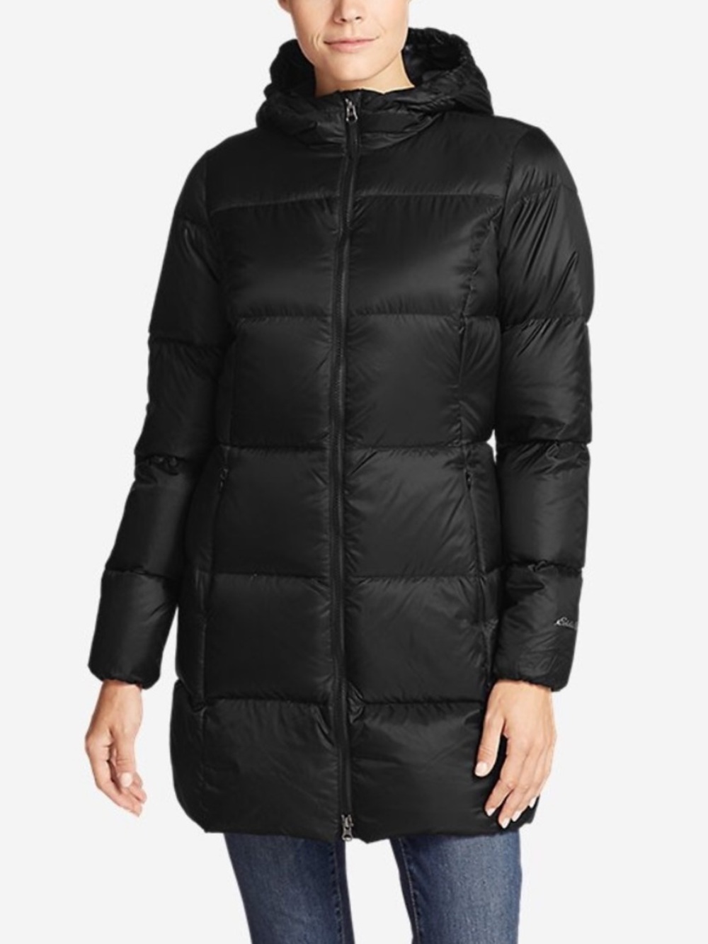 Eddie Bauer Women’s Luna Peak Down Parka Puffer 550 Fill Goose Down Black Large